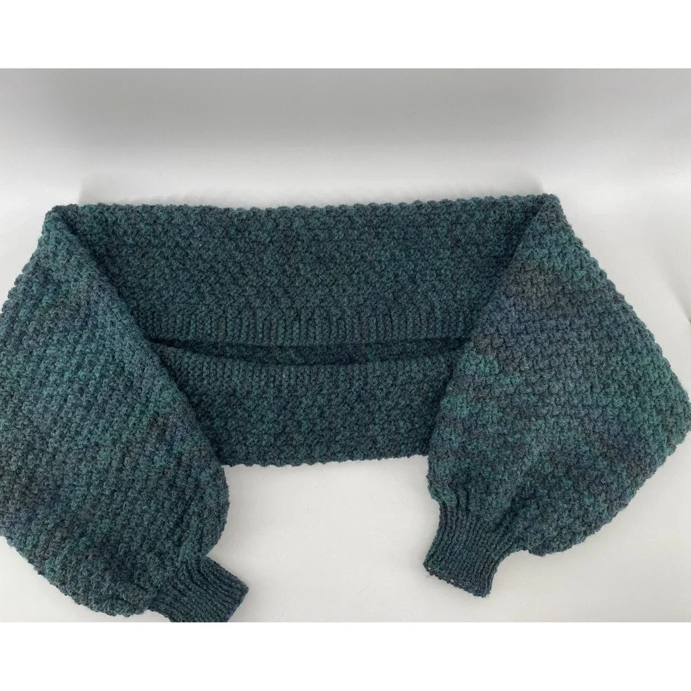 Chunky Knit Shrug Cropped Cardigan Sweater Womens S M L Bolero Dark Academia